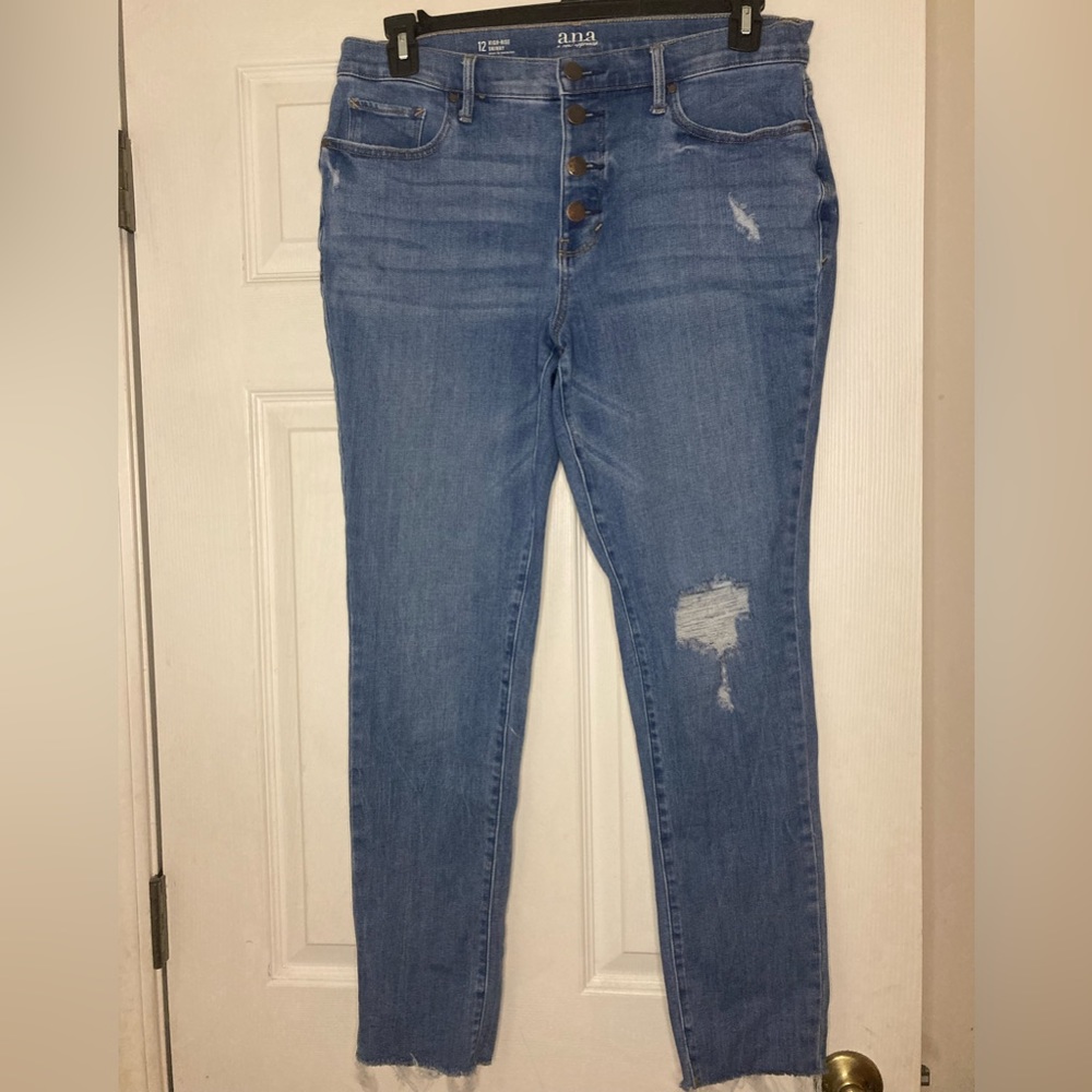 A.n.a brand jeans size 12 skinny high rise